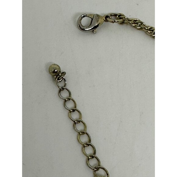 VTG Gold-Tone Floral Statement Necklace | Multi-Color Petals Rhinestone Centers - Picture 6 of 9